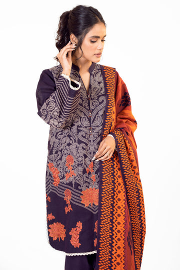 Alkaram FW-08-22-Purple Winter Collection 2022 Online Shopping